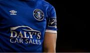 21 September 2019; A detailed view of the Limerick FC jersey during the SSE Airtricity League First Division match between Shelbourne and Limerick FC at Tolka Park in Dublin. Photo by Stephen McCarthy/Sportsfile