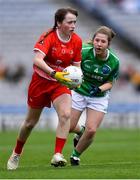 15 September 2019; Lauren Boyle of Louth in action against Molly Flynn of Fermanagh during the TG4 All-Ireland Ladies Football Junior Championship Final match between Fermanagh and Louth at Croke Park in Dublin. Photo by Piaras Ó Mídheach/Sportsfile