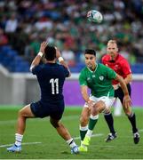 22 September 2019; Conor Murray of Ireland in action against Sean Maitland of Scotland during the 2019 Rugby World Cup Pool A match between Ireland and Scotland at the International Stadium in Yokohama, Japan. Photo by Ramsey Cardy/Sportsfile