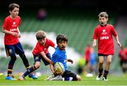 22 September 2019; Aviva Ireland gave 400 children the dream opportunity to take part in the Aviva Mini Nations Cup in Aviva Stadium on Sunday, September 22. 20 U10 boys’ and U12 girls’ teams from clubs nationwide took to the hallowed pitch after Ireland’s heroic win over Scotland in Japan for their very own Mini Rugby Nations Cup. See aviva.ie/safetodream or @AvivaIreland social channels for details. Action from the game between Skerries RFC, Dublin, representing Japan and Corinthians RFC, Galway, representing Italy during the Aviva Mini Rugby Nations Cup at Aviva Stadium in Dublin. Photo by Eóin Noonan/Sportsfile
