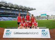 24 September 2019; A Tyrone team during the Littlewoods Ireland Ulster GAA Go Games Provincial Days’ in Croke Park in Dublin. This year over 6,000 boys and girls aged between six and twelve represented their clubs in a series of mini blitzes and – just like their heroes – got to play in Croke Park.  Photo by Harry Murphy/Sportsfile