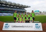 24 September 2019; A Tyrone team during the Littlewoods Ireland Ulster GAA Go Games Provincial Days’ in Croke Park in Dublin. This year over 6,000 boys and girls aged between six and twelve represented their clubs in a series of mini blitzes and – just like their heroes – got to play in Croke Park.  Photo by Harry Murphy/Sportsfile