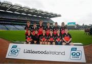 24 September 2019; Éir Óg and St Agnes players from Co. Antrim during the Littlewoods Ireland Ulster GAA Go Games Provincial Days’ in Croke Park in Dublin. This year over 6,000 boys and girls aged between six and twelve represented their clubs in a series of mini blitzes and – just like their heroes – got to play in Croke Park.  Photo by Harry Murphy/Sportsfile