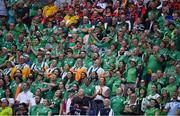 22 September 2019; Ireland supporters during the 2019 Rugby World Cup Pool A match between Ireland and Scotland at the International Stadium in Yokohama, Japan. Photo by Brendan Moran/Sportsfile