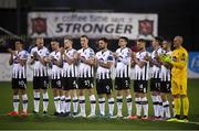 23 September 2019; Dundalk players prior to the SSE Airtricity League Premier Division match between Dundalk and Shamrock Rovers at Oriel Park in Dundalk, Co Louth. Photo by Stephen McCarthy/Sportsfile