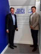 23 September 2019; The Ken Wall Centre of Excellence will be formally opened by Minister for Sport Shane Ross, T.D. and Leinster Rugby CEO Mick Dawson today. The Ken Wall Centre of Excellence was built by Extraspace Solutions and it took 11 months to build. It was fully functional from 1st July 2019 when the doors were opened for the first time to this season’s age grade male and female players. The Centre is 606 sq. metres in total and is fully operational with a gym (210 sq. metres), two meeting rooms, a large open plan office with space for 20 staff, two dressing rooms and showers, a medical room and a kitchen. The Centre, which cost €1.5m to build, was funded by the Department of Sport’s Capital Funds Programme, the IRFU and by private investment, and will be home to the Leinster Rugby Sub-Academy as well as the Leinster Age Grade programme. Also in attendance at the launch were members of the Wall family, who made a significant contribution to the development of the Centre and have dedicated the Centre to the memory of their late father, Ken. Pictured are Niall, left, and David Wall, at The Ken Wall Centre of Excellence, Donnybrook, Dublin. Photo by Seb Daly/Sportsfile