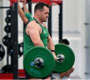 24 September 2019; Cian Healy during an Ireland Rugby gym session at the Yumeria Sports Grounds in Iwata, Shizuoka Prefecture, Japan. Photo by Brendan Moran/Sportsfile
