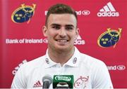 24 September 2019; Shane Daly during a Munster Rugby Squad Press Conference at University of Limerick in Limerick. Photo by Matt Browne/Sportsfile
