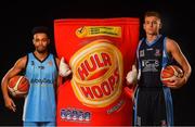 18 September 2019; Romonn Nelson, left, of Abbey Seals Dublin and Peter Hoffmann of Coughlan C and S Neptune pictured at the 2019/2020 Basketball Ireland Season Launch and Hula Hoops National Cup draw at the National Basketball Arena in Tallaght, Dublin. Photo by David Fitzgerald/Sportsfile