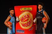 18 September 2019; Romonn Nelson, left, and Devon Jacob of Abbey Seals Dublin pictured at the 2019/2020 Basketball Ireland Season Launch and Hula Hoops National Cup draw at the National Basketball Arena in Tallaght, Dublin. Photo by David Fitzgerald/Sportsfile