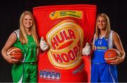 18 September 2019; Kylee Smith of Liffey Celtic, left, and Maria Palarino of Maxol WIT Wildcats pictured at the 2019/2020 Basketball Ireland Season Launch and Hula Hoops National Cup draw at the National Basketball Arena in Tallaght, Dublin. Photo by David Fitzgerald/Sportsfile
