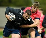 24 September 2019; Shane Daly of Munster is tackled by team-mate Liam Coombes during a Munster Rugby Squad Training session at University of Limerick in Limerick Photo by Matt Browne/Sportsfile