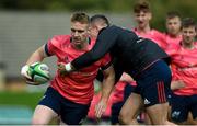 24 September 2019; Rory Scannell is tackled by team-mate Shane Daly during a Munster Rugby Squad Training session at University of Limerick in Limerick. Photo by Matt Browne/Sportsfile