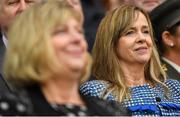 15 September 2019; Helen O'Rourke, CEO, LGFA, and LGFA President Marie Hickey during the TG4 All-Ireland Ladies Football Senior Championship Final match between Dublin and Galway at Croke Park in Dublin. Photo by Ramsey Cardy/Sportsfile