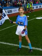 15 September 2019; Flagbearers ahead of the TG4 All-Ireland Ladies Football Senior Championship Final match between Dublin and Galway at Croke Park in Dublin. Photo by Ramsey Cardy/Sportsfile