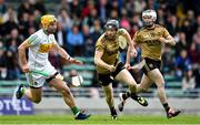 15 June 2019; Colum Harty of Kerry in action against Shane Kinsella of Offaly during the Joe McDonagh Cup Round 5 match between Kerry and Offaly at Austin Stack Park, Tralee in Kerry. Photo by Brendan Moran/Sportsfile