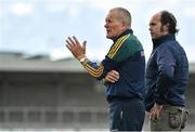 15 June 2019; Offaly manager Joachim Kelly, left, and selector Ger Oakley look on during the Joe McDonagh Cup Round 5 match between Kerry and Offaly at Austin Stack Park, Tralee in Kerry. Photo by Brendan Moran/Sportsfile