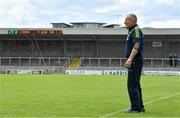 15 June 2019; Offaly manager Joachim Kelly reacts during the Joe McDonagh Cup Round 5 match between Kerry and Offaly at Austin Stack Park, Tralee in Kerry. Photo by Brendan Moran/Sportsfile