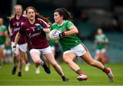 6 July 2019; Rachel Kearns of Mayo in action against Sarah Lynch of Galway during the 2019 TG4 Connacht Ladies Senior Football Final replay between Galway and Mayo at the LIT Gaelic Grounds in Limerick. Photo by Brendan Moran/Sportsfile