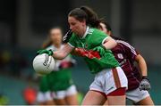 6 July 2019; Roisin Durkin of Mayo in action against Fabienne Cooney of Galway during the 2019 TG4 Connacht Ladies Senior Football Final replay between Galway and Mayo at the LIT Gaelic Grounds in Limerick. Photo by Brendan Moran/Sportsfile