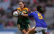 15 September 2019; Fiona O'Neill of Meath in action against Bríd Condon  of Tipperary during the TG4 All-Ireland Ladies Football Intermediate Championship Final match between Meath and Tipperary at Croke Park in Dublin. Photo by Piaras Ó Mídheach/Sportsfile