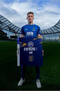 25 September 2019; John Martin of Waterford United FC in attendance during the FIFA20 League of Ireland Cover Launch at the Aviva Stadium in Dublin. SSE Airtricity League FIFA 20 Club Packs are back.  Featuring the individual club crest of all 10 Premier Division teams, these exclusive sleeves will be available to download from https://www.ea.com/en-gb/games/fifa/fifa-20 when the game launches this Friday, 27th September! Photo by Stephen McCarthy/Sportsfile