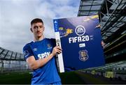 25 September 2019; John Martin of Waterford United FC in attendance during the FIFA20 League of Ireland Cover Launch at the Aviva Stadium in Dublin. SSE Airtricity League FIFA 20 Club Packs are back.  Featuring the individual club crest of all 10 Premier Division teams, these exclusive sleeves will be available to download from https://www.ea.com/en-gb/games/fifa/fifa-20 when the game launches this Friday, 27th September! Photo by Stephen McCarthy/Sportsfile
