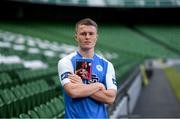 25 September 2019; Daniel O'Reilly of Finn Harps in attendance during the FIFA20 League of Ireland Cover Launch at the Aviva Stadium in Dublin. SSE Airtricity League FIFA 20 Club Packs are back.  Featuring the individual club crest of all 10 Premier Division teams, these exclusive sleeves will be available to download from https://www.ea.com/en-gb/games/fifa/fifa-20 when the game launches this Friday, 27th September! Photo by Stephen McCarthy/Sportsfile