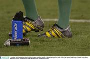 9 November 2003; Ireland centre Brian O'Driscoll's adidas boots with the date of the game on them. 2003 Rugby World Cup, Quarter Final, France v Ireland, Telstra Dome, Melbourne, Victoria, Australia. Picture credit; Brendan Moran / SPORTSFILE *EDI*