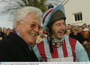 20 November 2003; Jim Lewis owner of Edredon Bleu, pictured with winning jockey Jim Culloty after winning the Clonmel Oil Steeplechase. Clonmel Racecourse, Clonmel, Co. Tipperary. Picture credit; Matt Browne / SPORTSFILE *EDI*