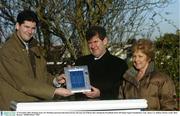 22 November 2003; Winning owner J.P. McManus pictured with Simon Kerins, left and Ann O'Brien after winning the Woodlands Park 100 Poplar Square Steeplechase. Naas  Races, Co. Kildare. Picture credit; Matt Browne / SPORTSFILE *EDI*