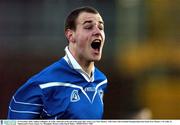 23 November 2003; Aodhan Gallagher, St. Galls, celebrates at the end of the game after victory over Four Masters. AIB Ulster Club Football Championship Semi-Final, Four Masters v St. Galls, St. Tighearnach's Park, Clones, Co. Monaghan. Picture credit; David Maher / SPORTSFILE *EDI*