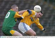 23 November 2003; Gareth Britton, Four Masters, in action against Darren O'Hare, St. Galls. AIB Ulster Club Football Championship Semi-Final, Four Masters v St. Galls, St. Tighearnach's Park, Clones, Co. Monaghan. Picture credit; David Maher / SPORTSFILE *EDI*