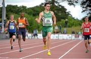 22 June 2013; Ireland's Brian Gregan celebrates winning his heat of the men's 400m during the European Athletics Team Championships 1st League. Morton Stadium, Santry, Co. Dublin. Picture credit: Tomas Greally / SPORTSFILE