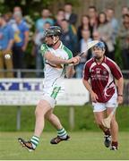 22 June 2013; Brian Costelloe, London, in action against Robbie Greville, Westmeath. GAA Hurling All-Ireland Senior Championship Preliminary Round, London v Westmeath, Emerald Park, Ruislip, London, England. Picture credit: Oliver McVeigh / SPORTSFILE