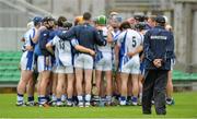 22 June 2013; Waterford manager Michael Ryan looks on at his players in a huddle before the game. GAA Hurling All-Ireland Senior Championship Preliminary Round, Offaly v Waterford, O'Connor Park, Tullamore, Co. Offaly. Picture credit: Barry Cregg / SPORTSFILE