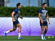26 September 2019; Joey Carbery, left, and Conor Murray during Ireland Rugby squad training at the Yumeria Sports Grounds in Iwata, Shizuoka Prefecture, Japan. Photo by Brendan Moran/Sportsfile
