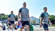 26 September 2019; Andrew Porter, left, James Ryan and Luke McGrath arrive for Ireland Rugby squad training at the Yumeria Sports Grounds in Iwata, Shizuoka Prefecture, Japan. Photo by Brendan Moran/Sportsfile
