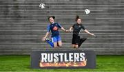 26 September 2019; In attendance are Niamh Farrelly of DCU, left, and Eleanor Ryan Doyle of TU Dublin during the RUSTLERS Third Level Football Launch at Campus Conference Centre, in FAI HQ, Dublin. Photo by David Fitzgerald/Sportsfile