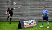 26 September 2019; Daniel Grant of Maynooth University, left, and Yousef Mahdy of UCD in attendance during the RUSTLERS Third Level Football Launch at Campus Conference Centre, in FAI HQ, Dublin. Photo by David Fitzgerald/Sportsfile