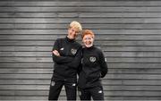 26 September 2019; Manager Vera Pauw, left, and assistant manager Eileen Gleeson pose for a portrait following a Republic of Ireland WNT press conference at the FAI National Training Centre in Abbotstown, Dublin. Photo by David Fitzgerald/Sportsfile