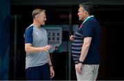 27 September 2019; Head coach Joe Schmidt in conversation with Rugby World Cup Match Commissioner Mark Harrington during the Ireland Rugby captain's run at the Shizuoka Stadium Ecopa in Fukuroi, Shizuoka Prefecture, Japan. Photo by Brendan Moran/Sportsfile