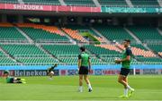 27 September 2019; Conor Murray during Ireland Rugby squad training at the Yumeria Sports Grounds in Iwata, Shizuoka Prefecture, Japan. Photo by Brendan Moran/Sportsfile