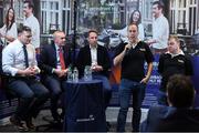 27 September 2019; Alan Craughwell and James Healy from Mixed Ability Rugby with former Munster and Ireland players David Corkery, John Kelly and Tomas O'Leary in attendance at the Permanent TSB Rugby World Cup Charity Breakfast in aid of the International Mixed Ability Rugby Tournament in Permanent TSB Blackpool Branch, Cork. Photo by Matt Browne/Sportsfile