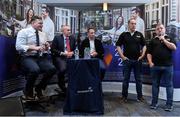 27 September 2019; James Healy and Alan Craughwell from Mixed Ability Rugby with former Munster and Ireland players David Corkery, John Kelly and Tomas O'Leary in attendance at the Permanent TSB Rugby World Cup Charity Breakfast in aid of the International Mixed Ability Rugby Tournament in Permanent TSB Blackpool Branch, Cork. Photo by Matt Browne/Sportsfile