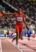 27 September 2019; Yaoguang Zhang of China competing in the Men's Long Jump during day one of the World Athletics Championships 2019 at the Khalifa International Stadium in Doha, Qatar. Photo by Sam Barnes/Sportsfile