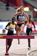 27 September 2019; Emma Coburn of USA competing in the Women's 3000m Steeple Chase during day one of the World Athletics Championships 2019 at the Khalifa International Stadium in Doha, Qatar. Photo by Sam Barnes/Sportsfile