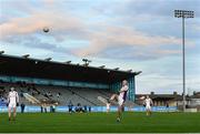 27 September 2019; Pat Burke of Kilmacud Crokes kicks a point during the Dublin County Senior Club Football Championship Group 1 match between Kilmacud Crokes and St Sylvester’s at Parnell Park in Dublin. Photo by Harry Murphy/Sportsfile