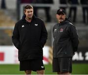 27 September 2019; Ospreys forwards coach Carl Hogg along with Ulster head coach Dan McFarland before the Guinness PRO14 Round 1 match between Ulster and Ospreys at Kingspan Stadium in Belfast. Photo by Oliver McVeigh/Sportsfile