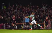 27 September 2019; Graham Burke of Shamrock Rovers celebrates after scoring his side's first goal during the Extra.ie FAI Cup Semi-Final match between Bohemians and Shamrock Rovers at Dalymount Park in Dublin. Photo by Seb Daly/Sportsfile